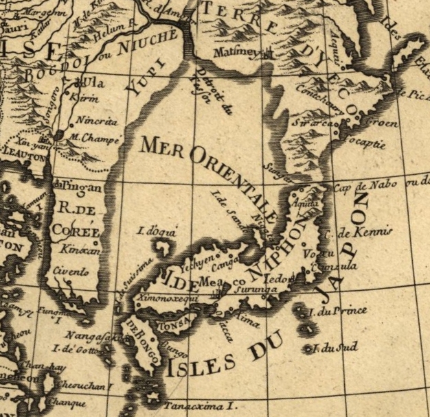 1700년 프랑스 지도. 동양해 Mer Orientale 라고 표기되어 있다.jpg